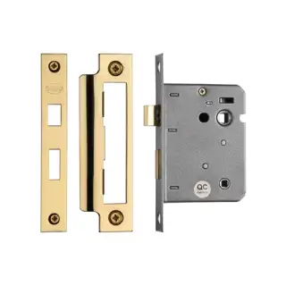 YKBL3N-PB M&period;Marcus York Bathroom Lock 3" Polished Brass