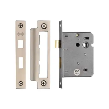 Click Here To Enlarge This Photo Of YKBL3N-SN&SC M&period;Marcus York Bathroom Lock 3" Satin Nickel&sol;Satin Chrome