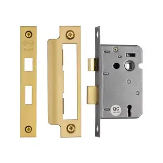 YKSL32N-SB M&period;Marcus York 3 Lever Sashlock 2 &half;" Satin Brass Finish