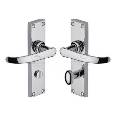 Click Here To Enlarge This Photo Of PR920-PC M&period;Marcus Project Hardware Door Handle For Bathroom Avon Design Polished Chrome Finish