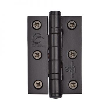 Click Here To Enlarge This Photo Of SS-3X2-BKMT M&period;Marcus Stainless Steel Line Ball Bearing Hinge 3" x 2" x 2mm Matt Black Finish