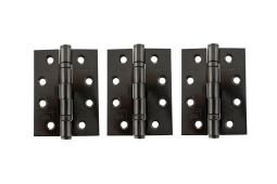 Atlantic - AH1433BN&lpar;3&rpar; Grade 13 Fire Rated Ball Bearing Hinges 4" x 3" x 3mm - Black Nickel &lpar;Pack of 3&rpar;