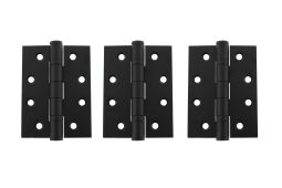 Atlantic - AH1433MB&lpar;3&rpar; Grade 13 Fire Rated Ball Bearing Hinges 4" x 3" x 3mm - Matt Black &lpar;Pack of 3&rpar;