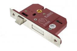 Atlantic - ALKSASH5LK25PC British Standard 5 Lever Key Sashlock 2&period;5" - Polished Chrome