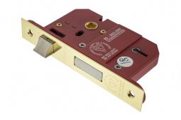 Atlantic - ALKSASH5LK3PB British Standard 5 Lever Key Sashlock 3" - Polished Brass