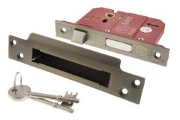 Atlantic - ALKSASH5LK3UB British Standard 5 Lever Key Sashlock 3" - Urban Bronze