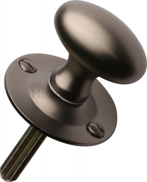 Click Here To Enlarge This Photo Of BT5-MB Heritage Brass Oval Thumbturn without Bolt Matt Bronze Finish