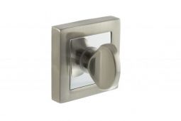 Atlantic - S4WCSSNPC STATUS WC Turn and Release on S4 Square Rose - Satin Nickel&sol;Polished Chrome