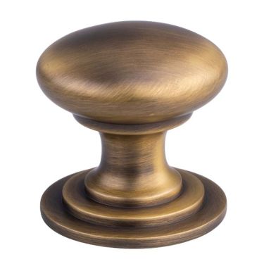 Click Here To Enlarge This Photo Of M47EAB - Carlisle Brass Fingertip Design Victorian Knob 50mm Antique Brass