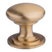 M47ESB - Carlisle Brass Fingertip Design Victorian Knob 50mm Satin Brass