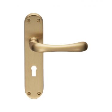 Click Here To Enlarge This Photo Of EL11SB - Carlisle Brass Manital 'Ibra' Lock Lever Handles Satin Brass