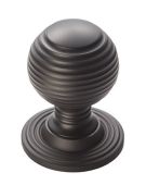 M1003MB - Carlisle Brass Fingertip Design Queen Anne Knob 22mm Matt Black