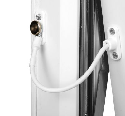 Click Here To Enlarge This Photo Of JACKLOC Perma Permanent Swivel&sol;Stud Window Restrictor Brown