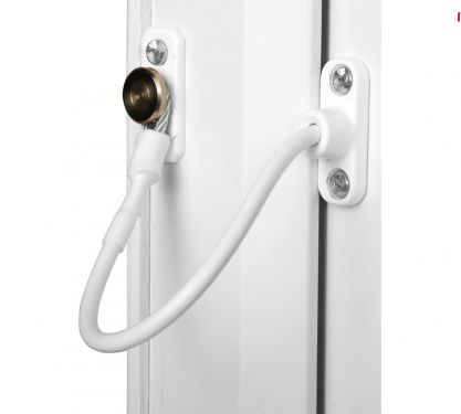 Click Here To Enlarge This Photo Of JACKLOC Perma Permanent Swivel&sol;Stud Window Restrictor White
