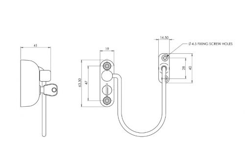 Click Here To Enlarge This Photo Of JACKLOC Pro-5 Lockable Cable Window Lock White
