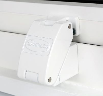Click Here To Enlarge This Photo Of JACKLOC Titan Robust Folding Window Restrictor Brown