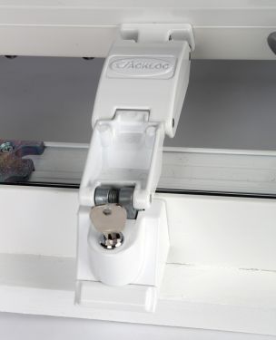 Click Here To Enlarge This Photo Of JACKLOC Titan Robust Folding Window Restrictor White