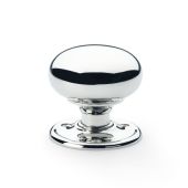 AW300-51-PC - Alexander & Wilks 'Kershaw' Classic Mushroom Door Knob 51mm dia&period; - Polished Chrome