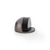 AW631DBZ - Alexander & Wilks Floor Mounted Oval Shielded Doorstop 45mm - Dark Bronze