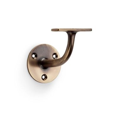 Click Here To Enlarge This Photo Of AW750AB - Alexander & Wilks Handrail Bracket &lpar;Heavy&rpar; 80mm projection - Antique Brass