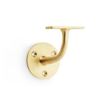 Click Here To Enlarge This Photo Of AW750SB - Alexander & Wilks Handrail Bracket &lpar;Heavy&rpar; 80mm projection - Satin Brass
