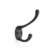 AW770BL - Alexander & Wilks Victorian Hat & Coat Hook 110mm - Black
