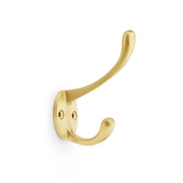 Click Here To Enlarge This Photo Of AW770SB - Alexander & Wilks Victorian Hat & Coat Hook 110mm - Satin Brass
