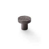 AW820-30-DBZ - Alexander & Wilks Hammered Face Round Cupboard Knob - Dark Bronze - 30mm