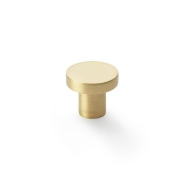 Click Here To Enlarge This Photo Of AW821-38-SB - Alexander & Wilks Plain Face Round Cupboard Knob - Satin Brass - 38mm
