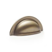 AW903AB - Alexander & Wilks Ridged Cup Pull 76mm c&sol;c - Antique Brass