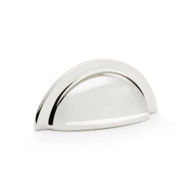 Click Here To Enlarge This Photo Of AW903PN - Alexander & Wilks Ridged Cup Pull 76mm c&sol;c - Polished Nickel
