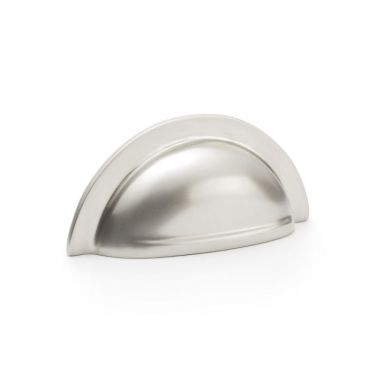 Click Here To Enlarge This Photo Of AW903SN - Alexander & Wilks Ridged Cup Pull 76mm c&sol;c - Satin Nickel