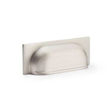 Click Here To Enlarge This Photo Of AW905SN - Alexander & Wilks Quantock Cup Pull Handle - Satin Nickel - 96mm c&sol;c