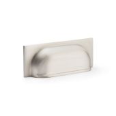 AW905SN - Alexander & Wilks Quantock Cup Pull Handle - Satin Nickel - 96mm c&sol;c