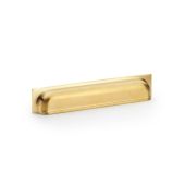AW906SBPVD - Alexander & Wilks Quantock Cup Pull Handle - Satin Brass PVD - 203mm c&sol;c