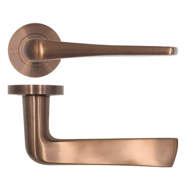 Click Here To Enlarge This Photo Of RT020PVDBZ - Zoo Hardware Rosso Tecnica 'Como' Lever on Round Rose - Bronze