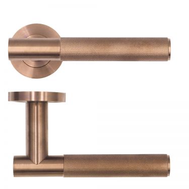 Click Here To Enlarge This Photo Of RT060PVDBZ - Zoo Hardware Rosso Tecnica 'Orta' Lever on Round Rose - Bronze