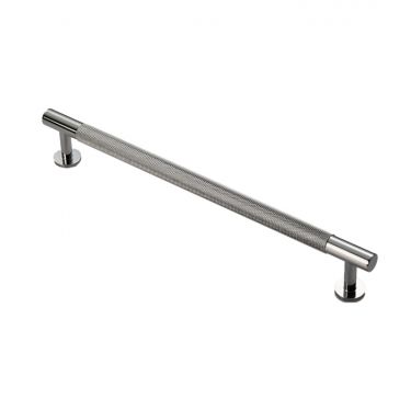 Click Here To Enlarge This Photo Of FTD700ECP - Carlisle Brass Fingertip Design Knurled Pull Handle 254mm &lpar;224mm c&sol;c&rpar; Polished Chrome