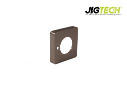 JTA5403 Jigtech Black Nickel Privacy Square Cover Rose &lpar;pair&rpar;