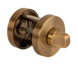 JTA5505 Jigtech Antique Brass Round Bathroom Turn & Release Set