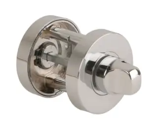 JTA5510 Jigtech Polished Chrome&sol;Satin Chrome Round Bathroom Turn & Release Set