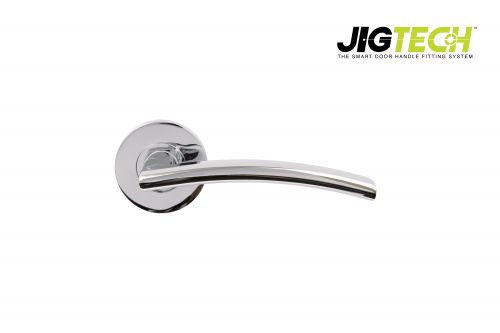 Click Here To Enlarge This Photo Of JTF1005-F Jigtech Polished Chrome 'Sabre' Lever On Rose &lbrack;CE&rsqb;