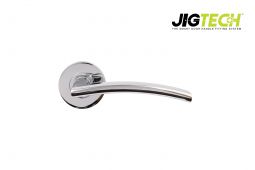 JTF1005-F Jigtech Polished Chrome 'Sabre' Lever On Rose &lbrack;CE&rsqb;