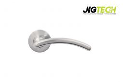 JTF1210-F Jigtech Satin Chrome 'Viper' Lever On Rose &lbrack;CE&rsqb;