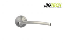 JTF1220-F Jigtech Satin Chrome 'Condor' Lever On Rose &lbrack;CE&rsqb;