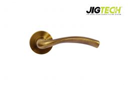 JTF1600-F Jigtech Antique Brass 'Solar' Lever On Rose &lbrack;CE&rsqb;