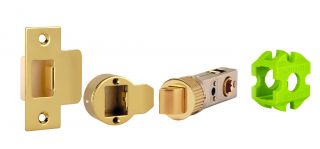 JTL4420-F Jigtech Polished Electro Brass 57mm Smart Passage Latch -&nbsp;CE&sol;Fire Rated