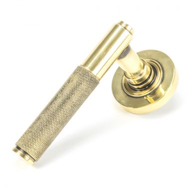 Click Here To Enlarge This Photo Of 45659 From The Anvil Aged Brass Brompton Lever on Rose Set &lpar;Plain&rpar;