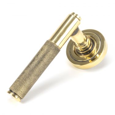 Click Here To Enlarge This Photo Of 45660 From The Anvil Aged Brass Brompton Lever on Rose Set &lpar;Art Deco&rpar;