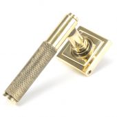 45662 From The Anvil Aged Brass Brompton Lever on Rose Set &lpar;Square&rpar;